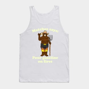 Matches the cowboy bear public safety meme Tank Top